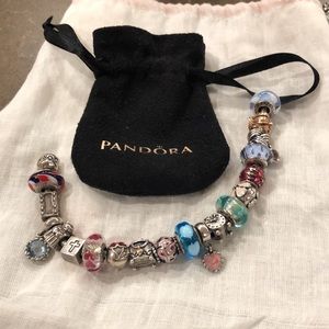 Authentic Pandora Bracelet with 19Charms